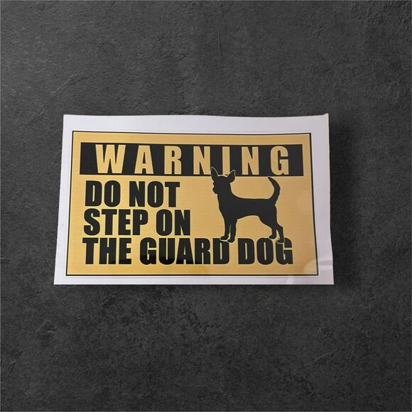Charming and Funny Guard Dog Chihuahua Decal - Ideal for Laptops, Vehicles - Picture 3 of 5